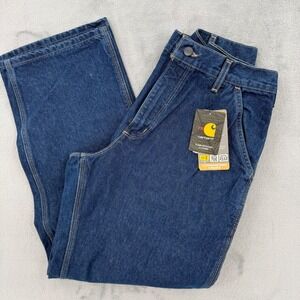 Carhartt FRB13‎ DNM Men's 34x30 Flame Resistant Signature Denim Dungaree Jeans